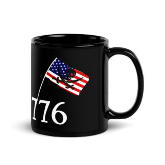 Black 1776 USA Pirate Flag