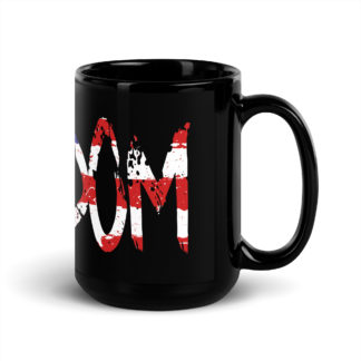 Freedom Black Glossy Mug